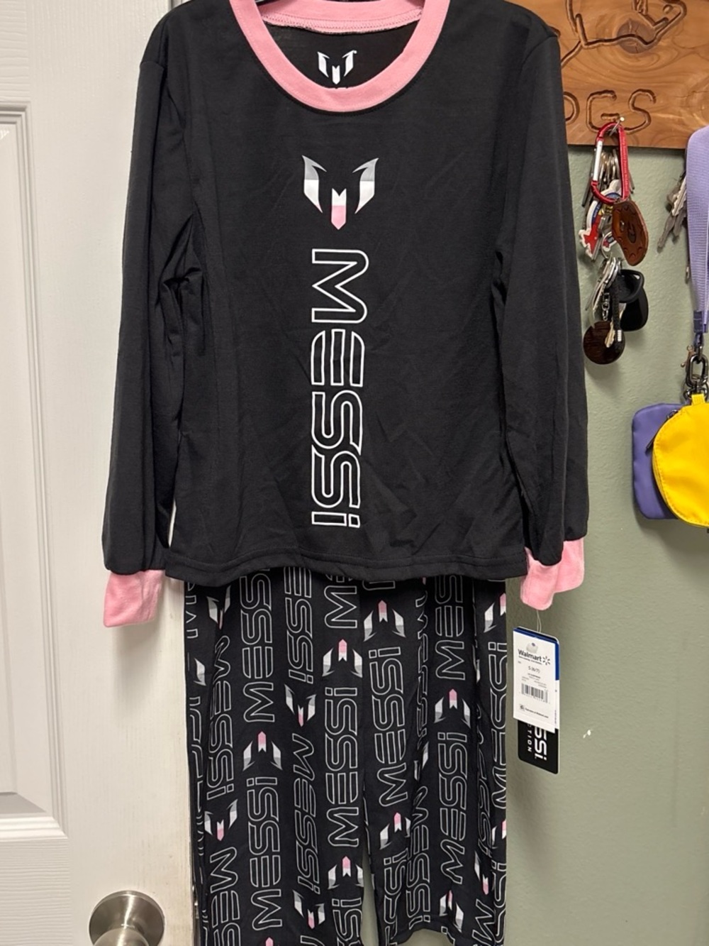Kids Black and Pink Pajama Set by